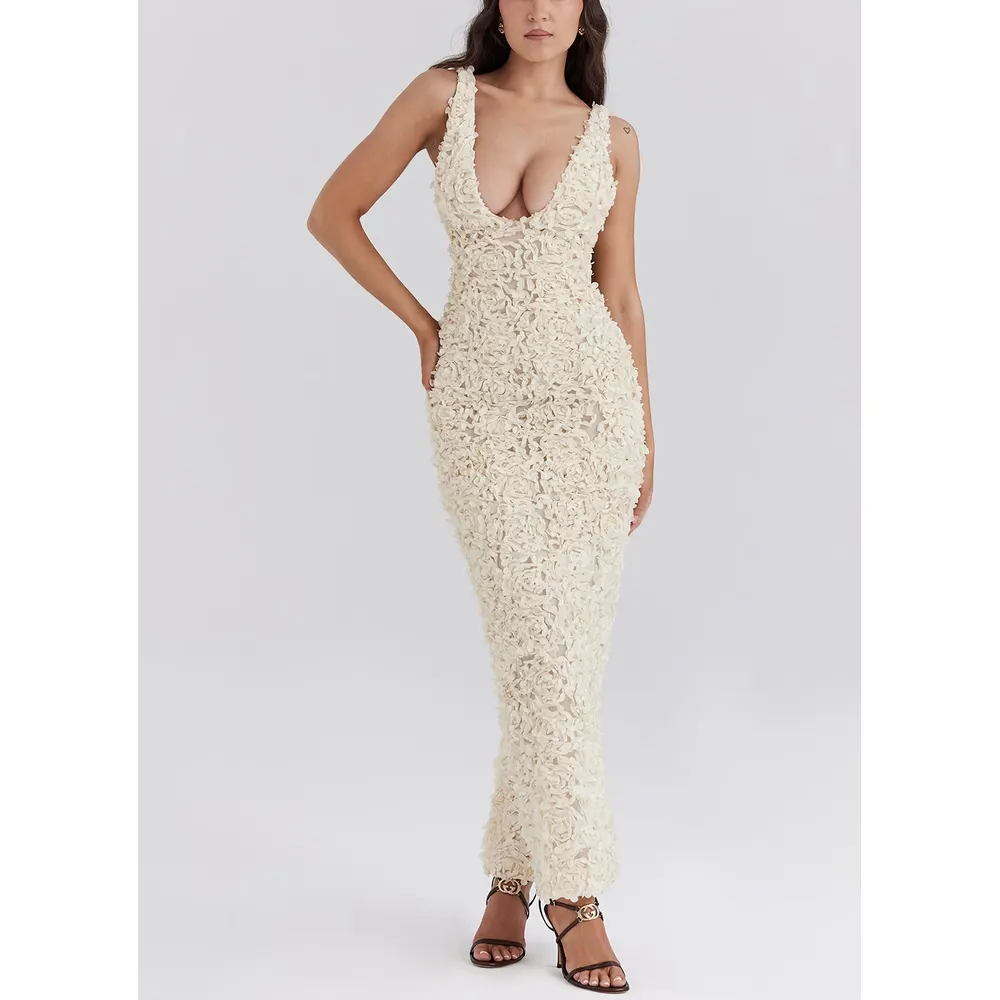 Deep V Party Dress