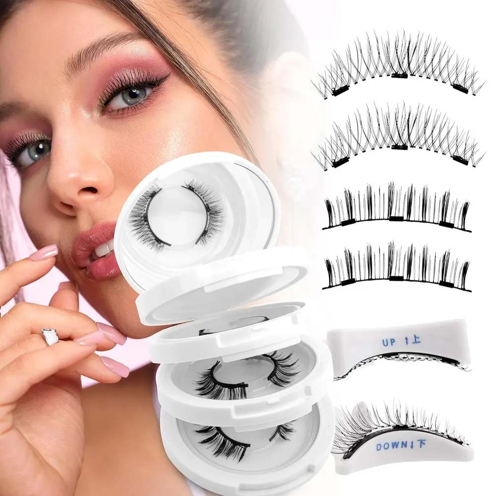 4-Pair Magnetic Eyelashes with Applicator