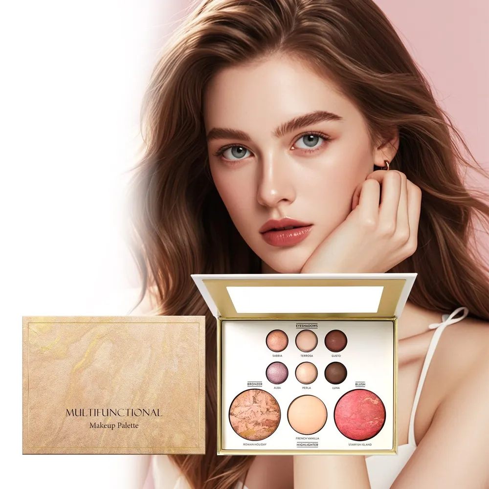 Gold-Tone All-in-One Makeup Palette