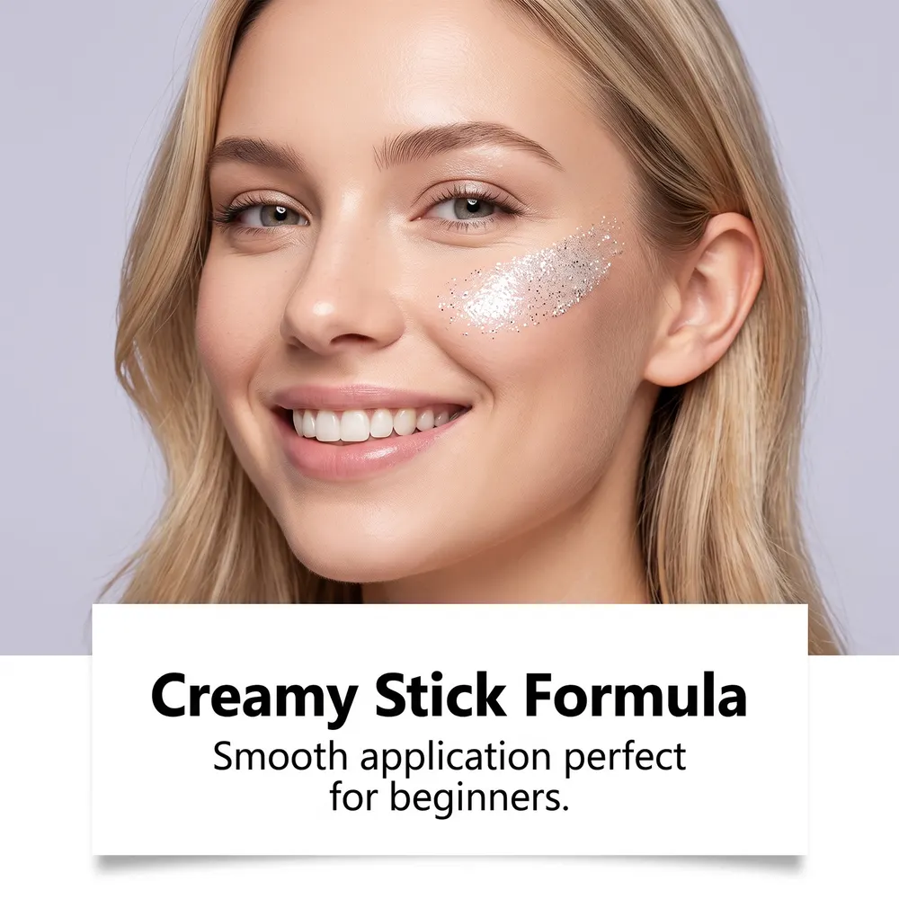 Glitter Makeup Stick in Bright White