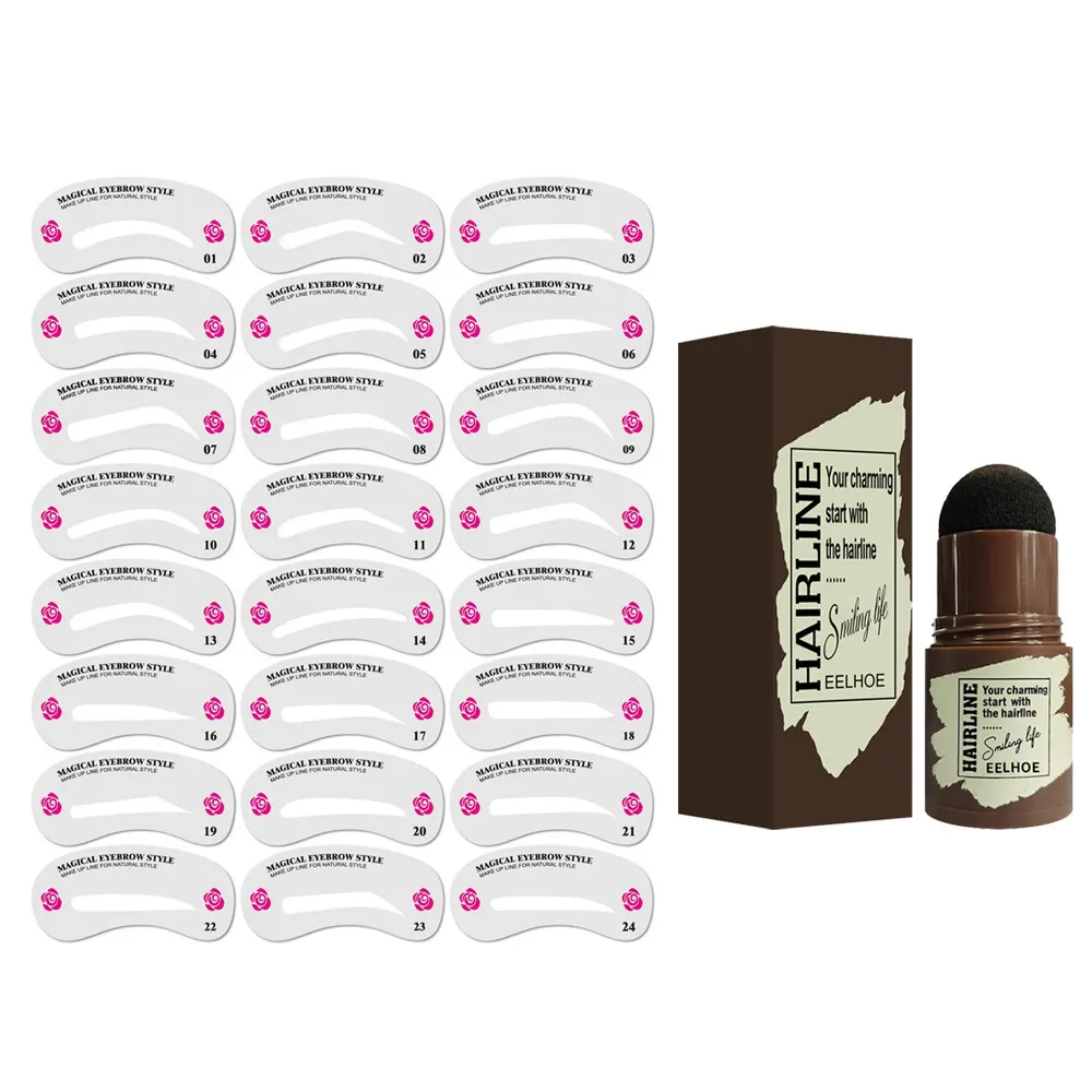 Eyebrow Powder Kit with Shape Stencils