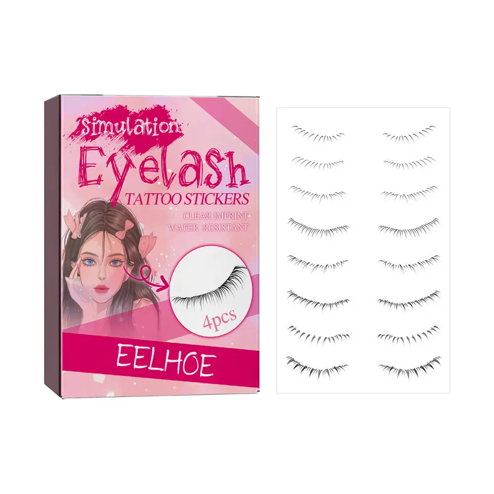 Water-Transfer Lash Stickers, 4-Piece Set