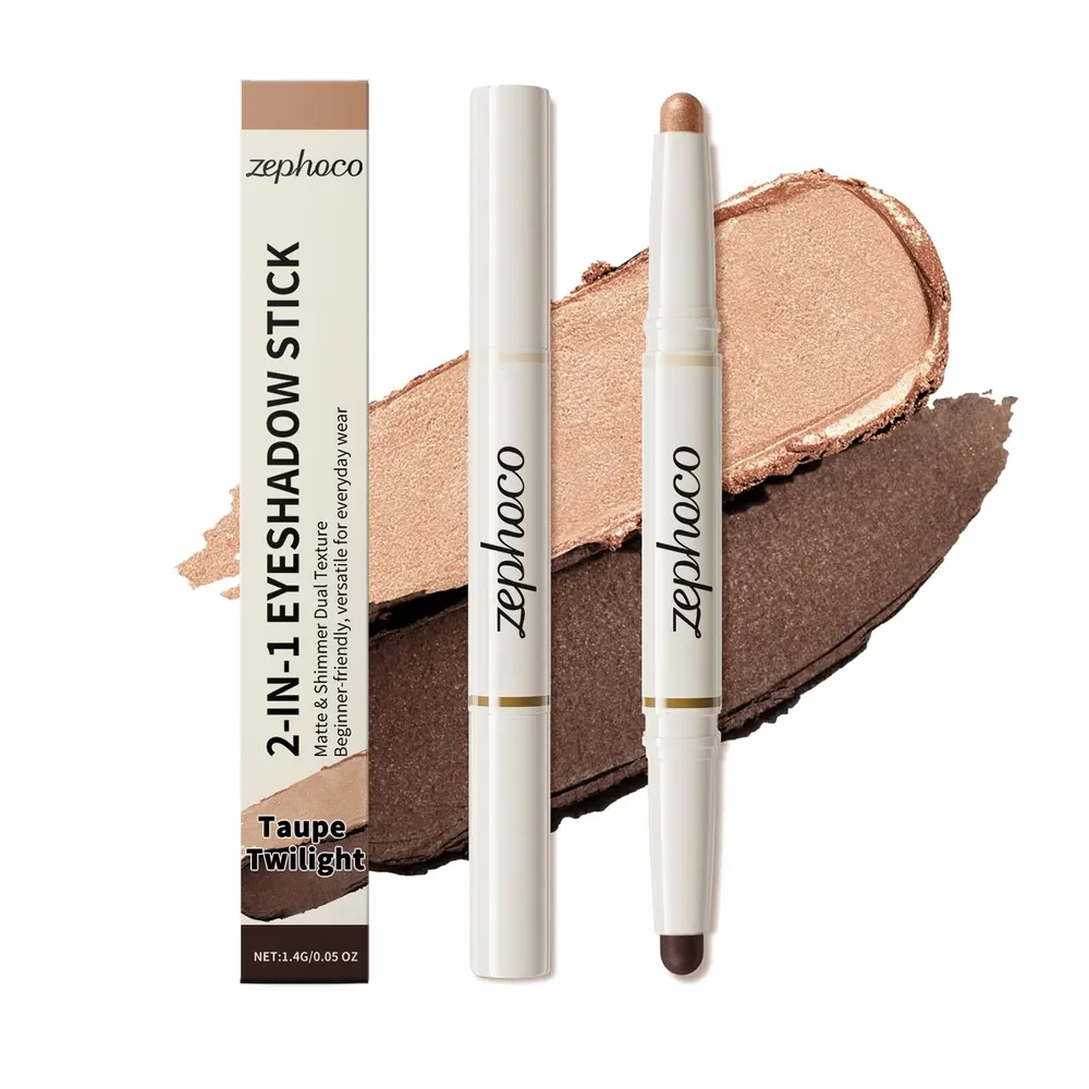 Champagne Gold and Matte Brown Eyeshadow Duo
