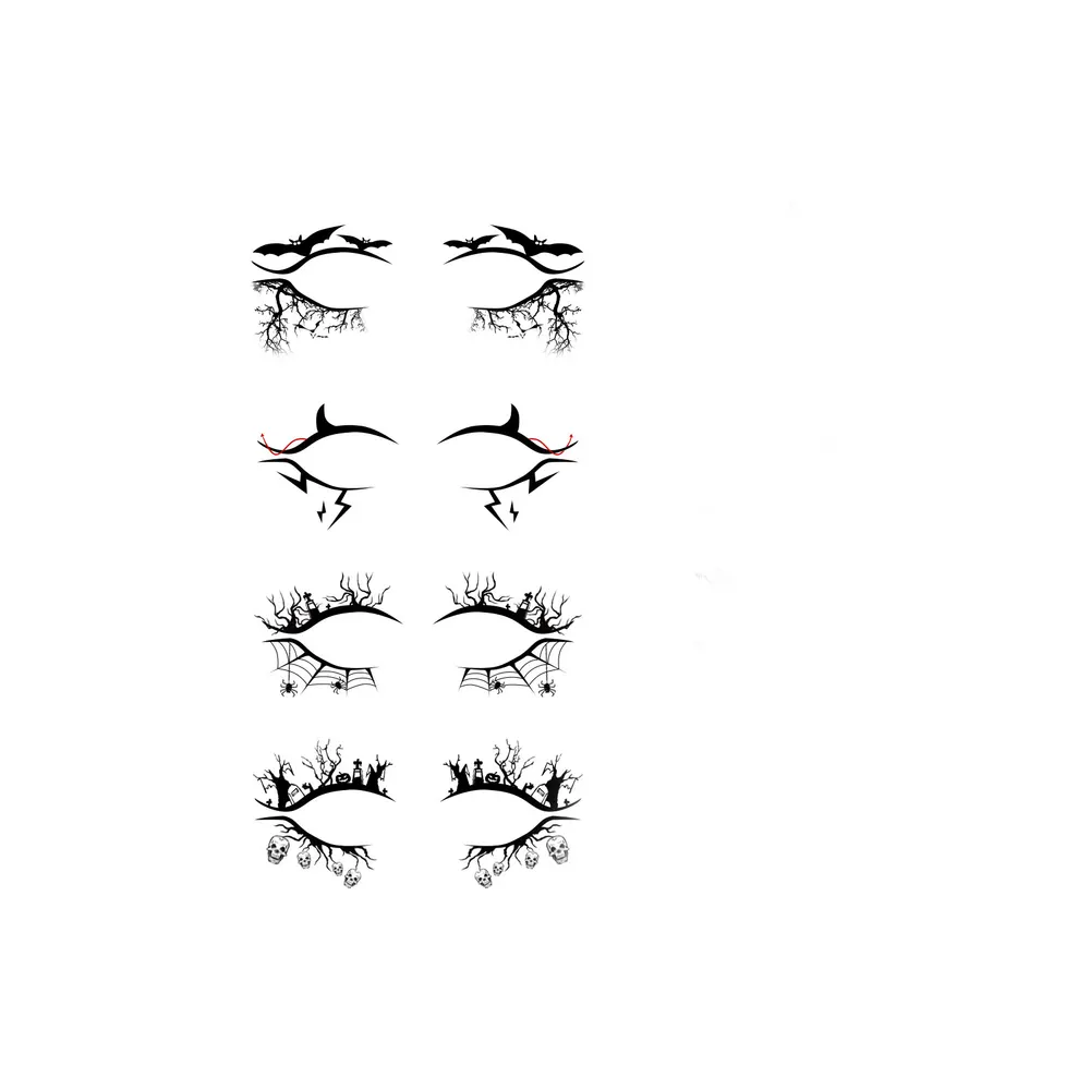 Halloween Eyeliner Stickers, 4-Piece Set