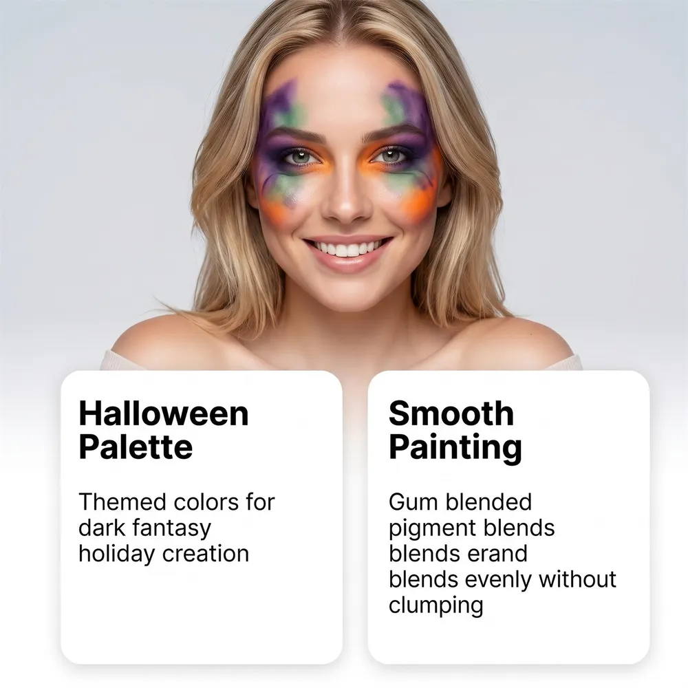 Watercolor Face and Body Paint Set with Brushes