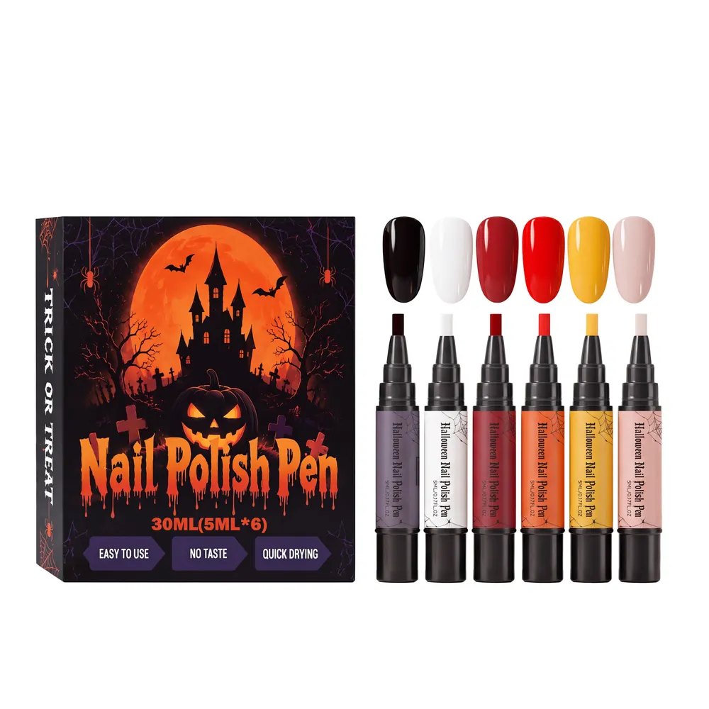 6-Piece Air-Dry Nail Art Pen Set