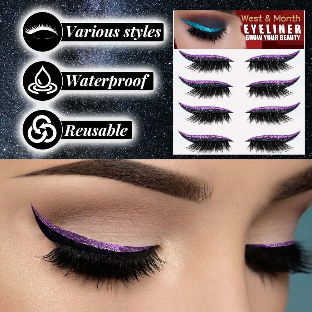 Four-Pair Self-Adhesive Eyeliner Stickers