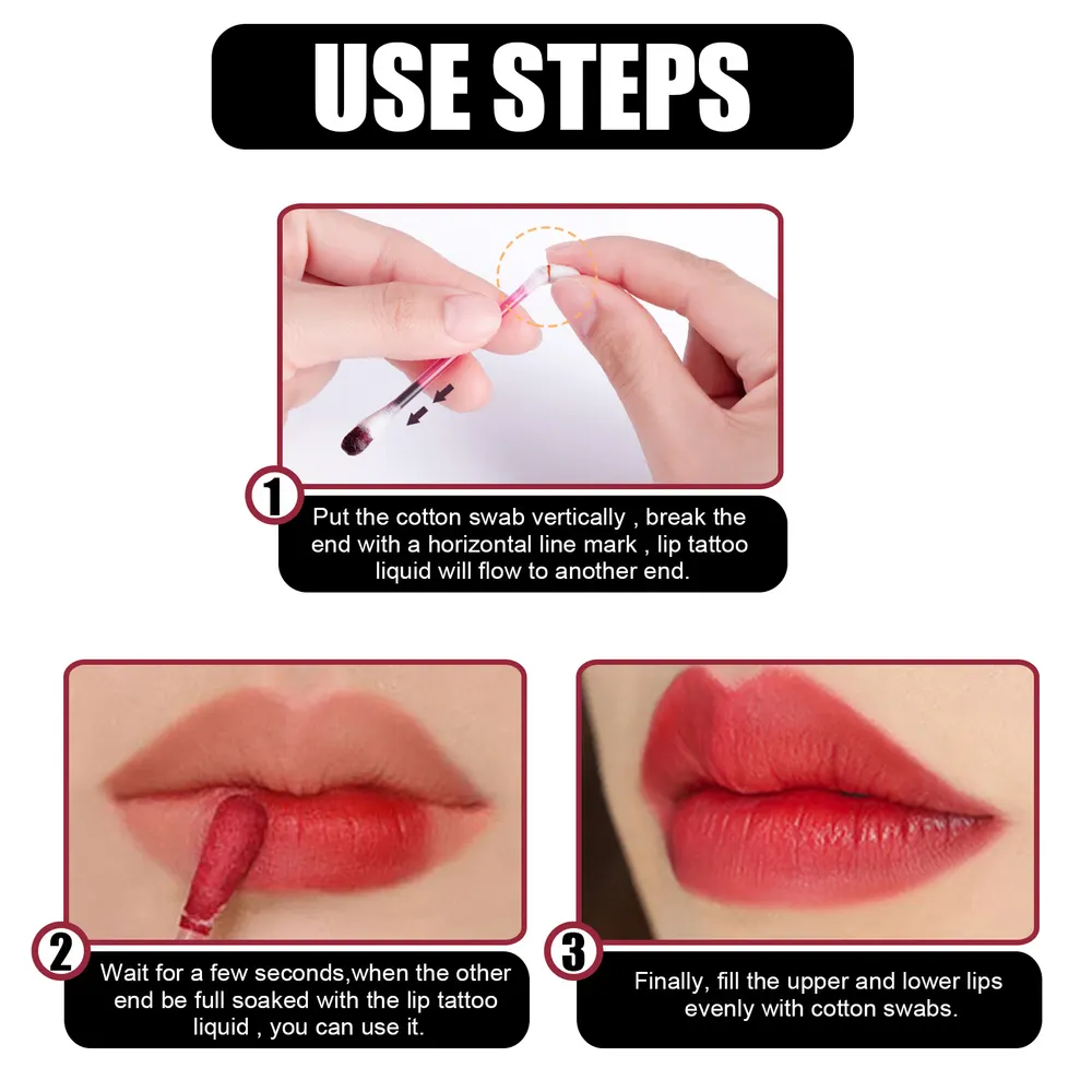 10-Piece Cotton Swab Lip Glaze Set