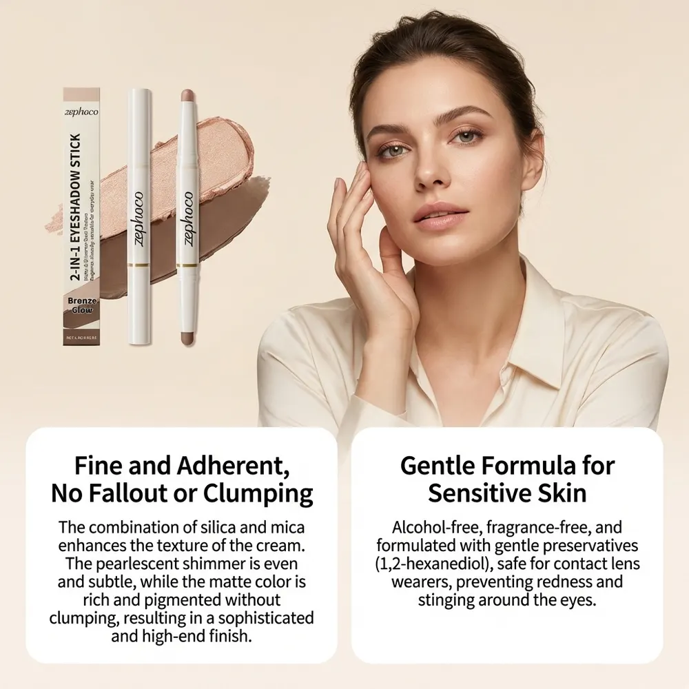 2-in-1 Matte and Highlight Eyeshadow Stick