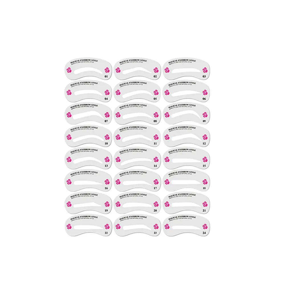 Eyebrow Stencil Cards with Pencil