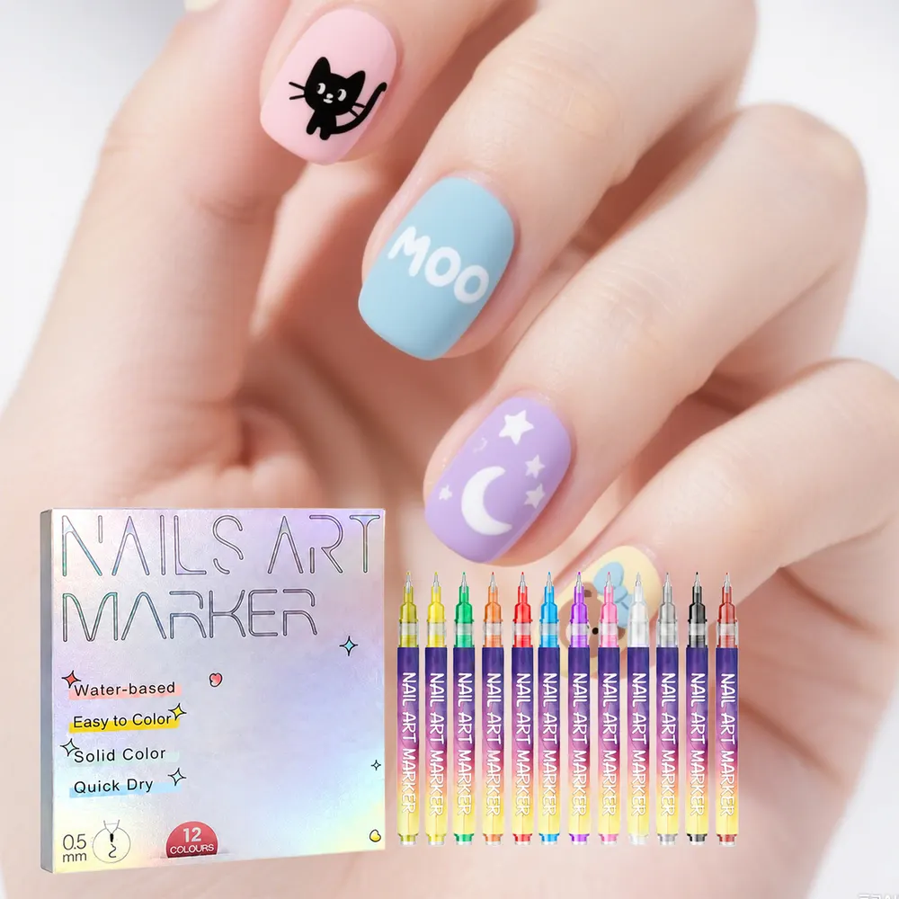 12-Piece Nail Art Marker Set