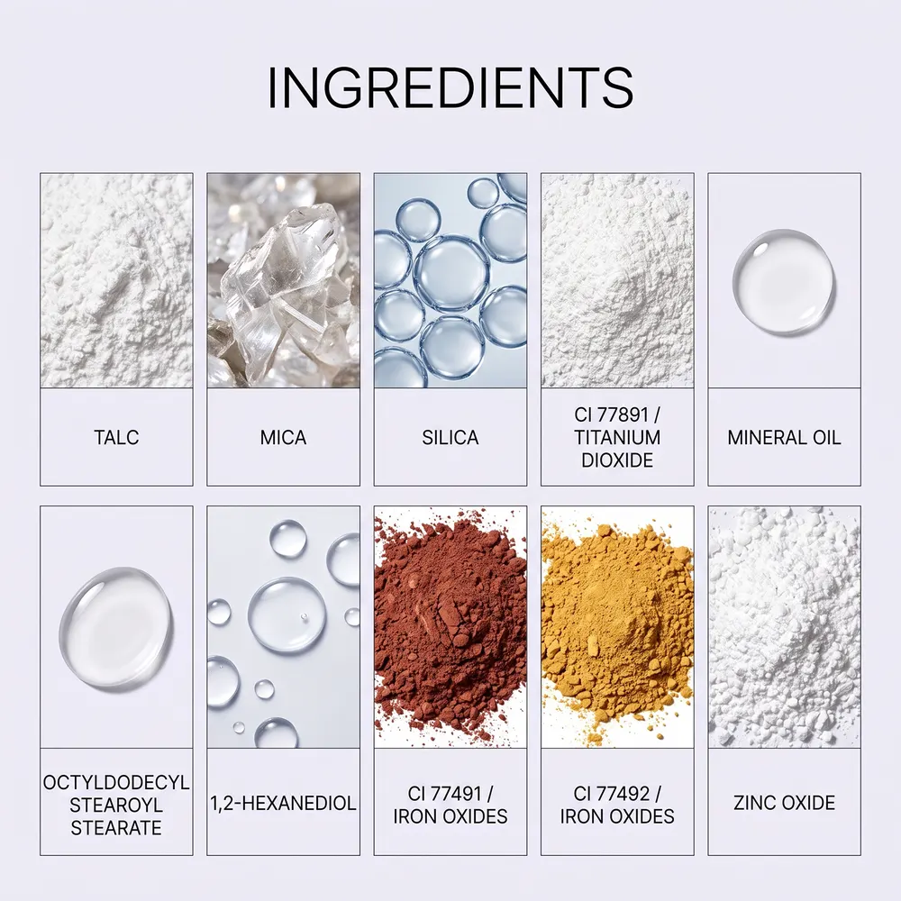 Mineral Setting Powder with Brush, Deep Coffee