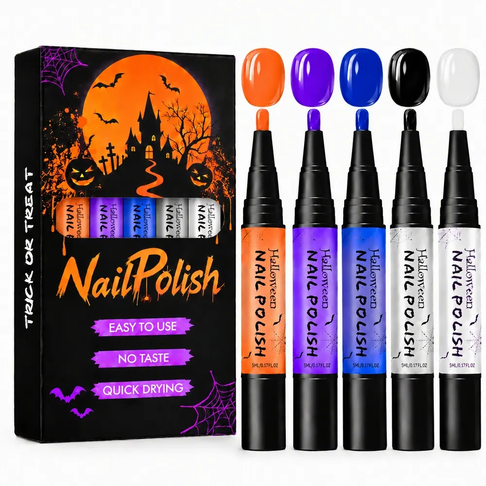5-Piece Halloween Nail Art Pen Set