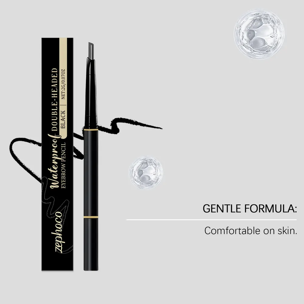 Black Double-Ended Brow Pencil