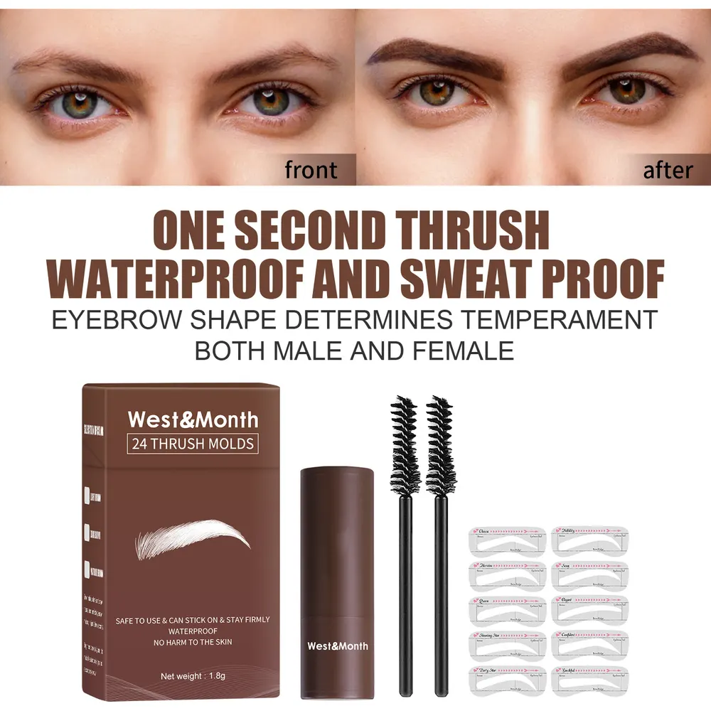 24-Piece Eyebrow Powder Template Set