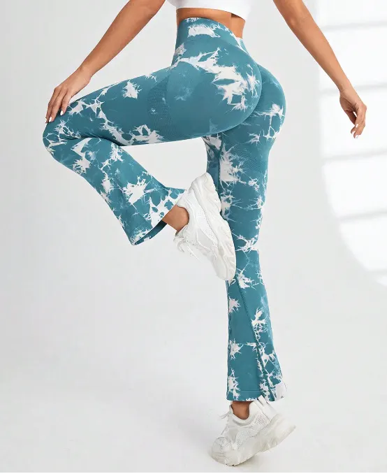 Tie-Dye Flared Yoga Leggings