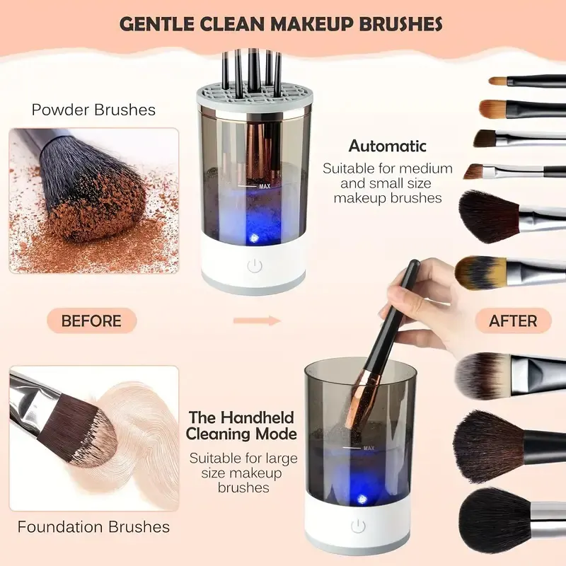 Makeup Brush Cleaner, USB Rechargeable