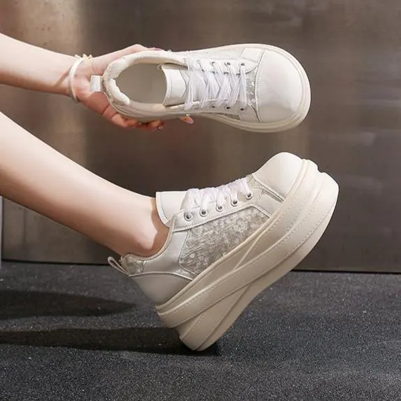 Glitter Sequin Platform Sneakers