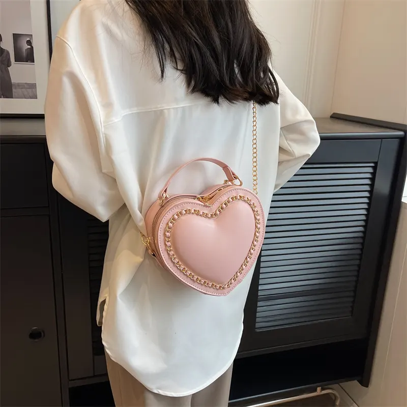 Chain Shoulder Bag with Phone Pocket