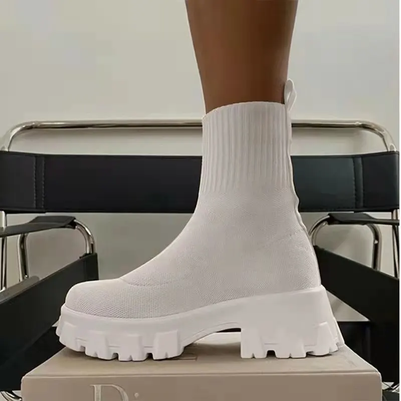 Flyknit Platform Sock Boots