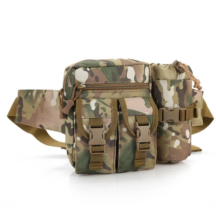 Oxford Cloth Waist Bag with Bottle Pocket
