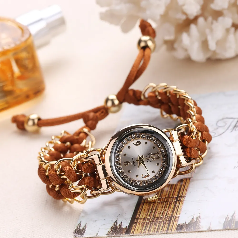 Knitted Rope Strap Analog Watch