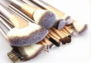 Champagne White Makeup Brush Set