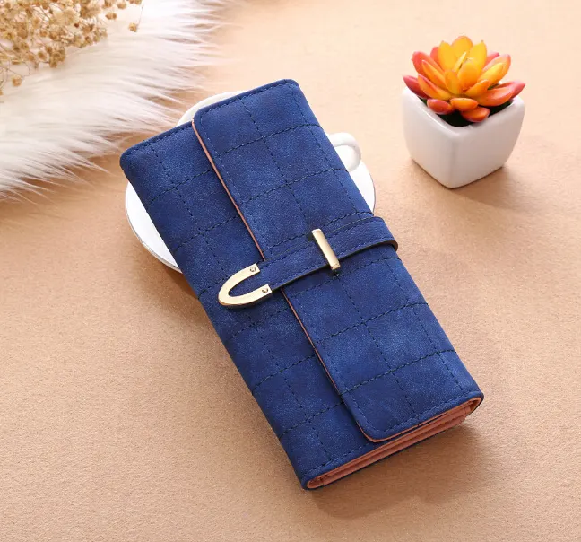 Frosted Diamond Quilted Long Wallet