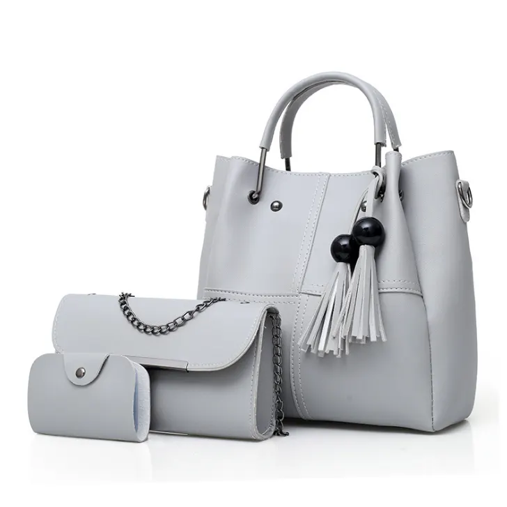 Three-Piece Tassel Shoulder Bag Set