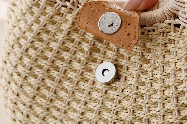 Round Woven Paper Rope Handbag