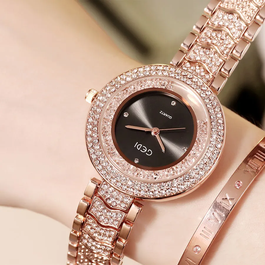 Rose Gold Diamond-Strap Watch