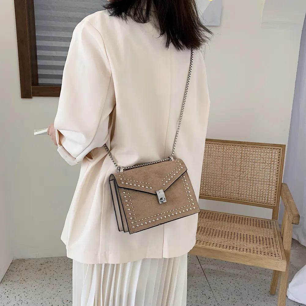 Small Faux Leather Flap Shoulder Bag