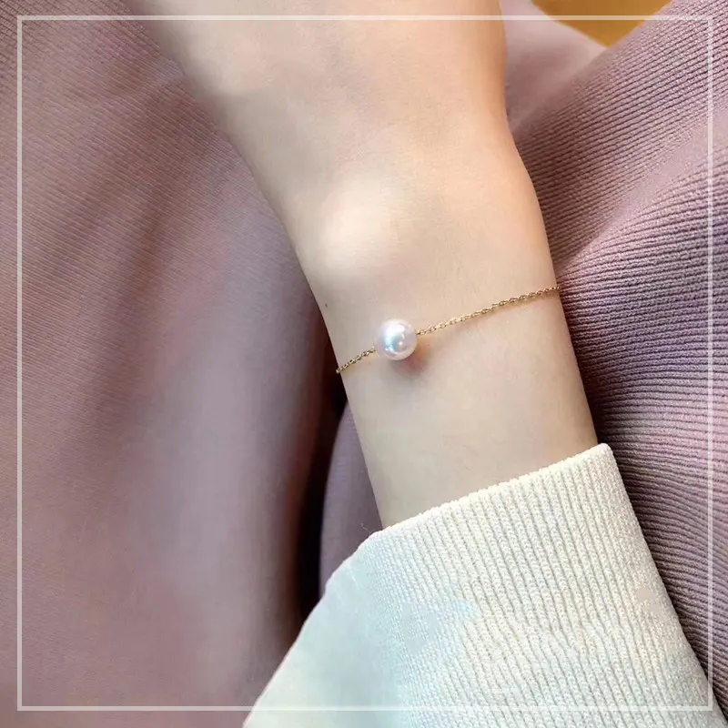 Adjustable Single Pearl Bracelet