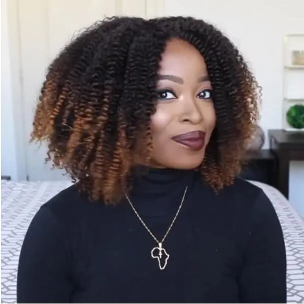 Short Curly Synthetic Wig with Long Bangs