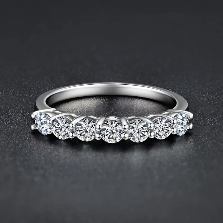 Gold-Plated Silver Moissanite Ring
