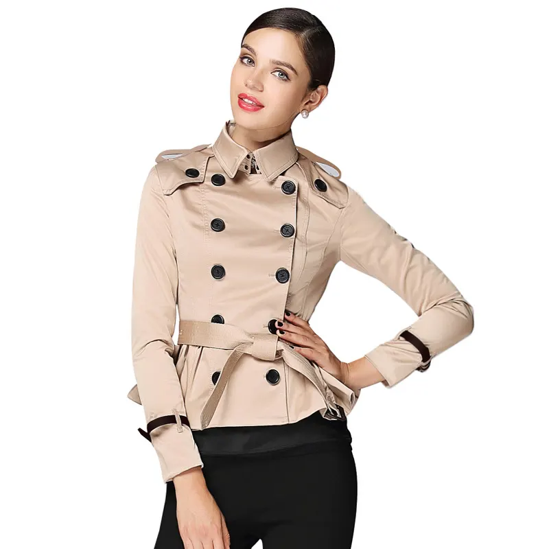 Short Shirt-Style Polyester Coat