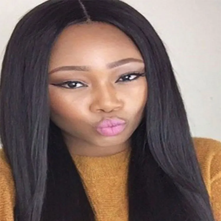 Long Straight Black Synthetic Wig