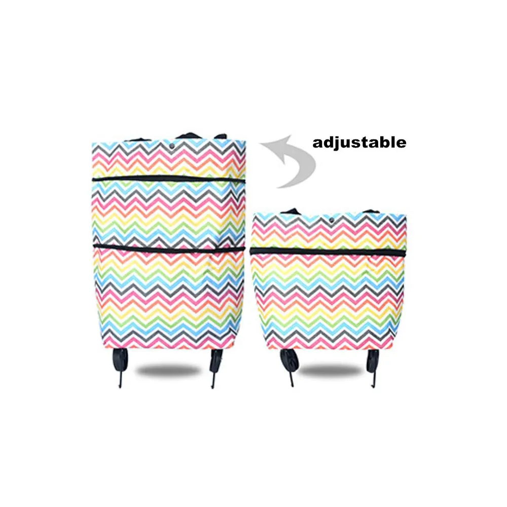 Foldable Oxford Shopping Bag with Wheels