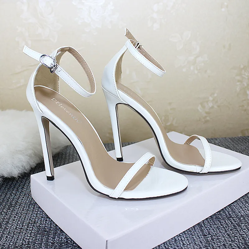 Peep-Toe Stiletto Heel Sandals