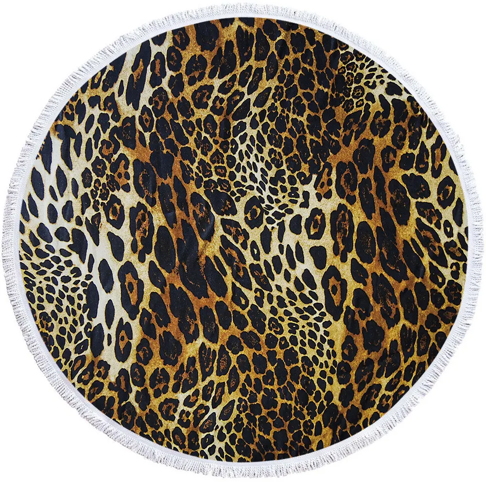 Fringed Round Microfiber Beach Towel