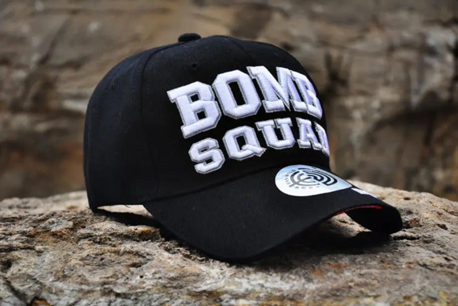 Curved-Brim Embroidered Letter Cap