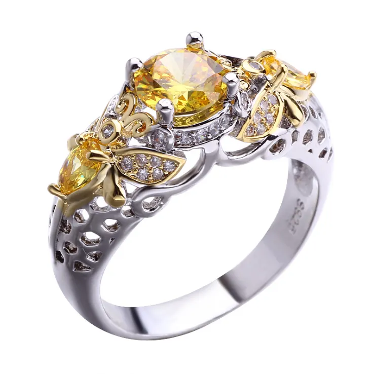 Geometric Zircon Alloy Ring