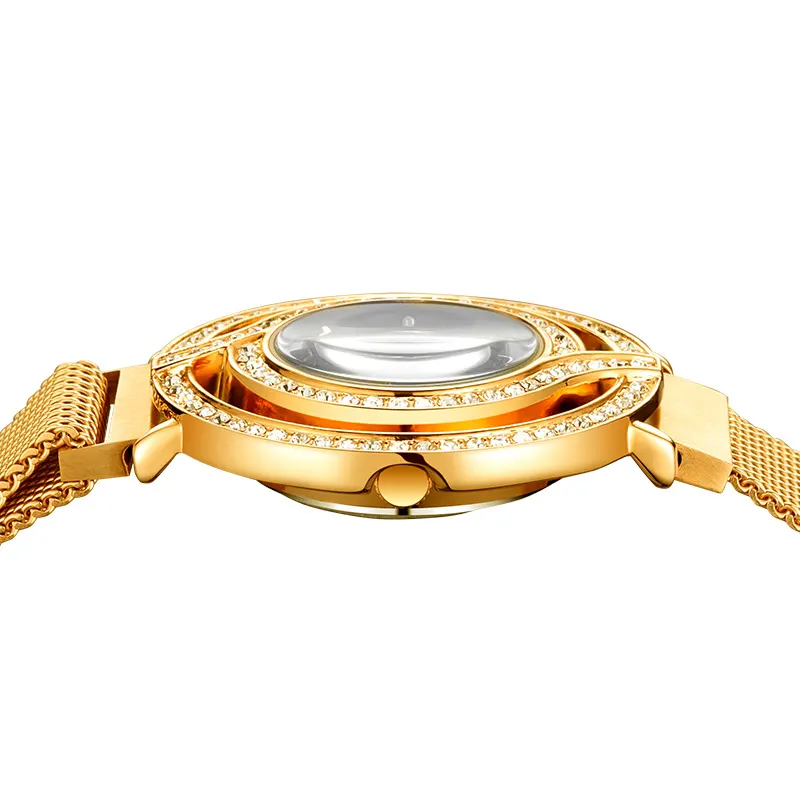 Mesh Bracelet Watch with 32mm Round Dial