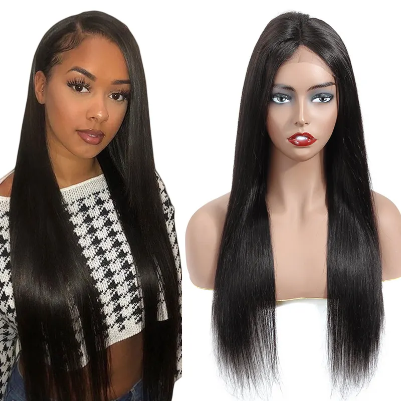 Lace Human Hair Wig in 1B Natural