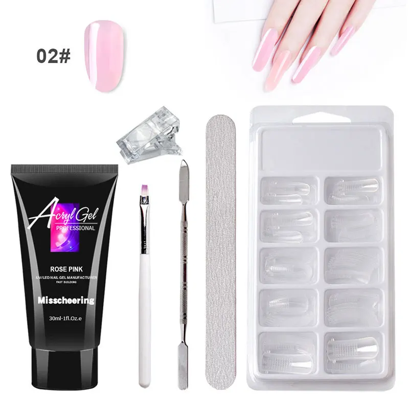 Crystal Gel Nail Extension Kit with UV/LED Lamp