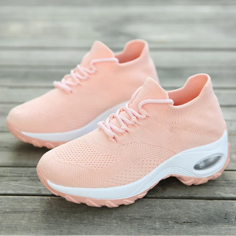 Sock-Knit Platform Sneakers