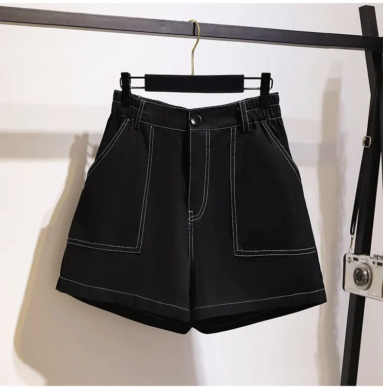 Cotton Zip-Fly Casual Shorts
