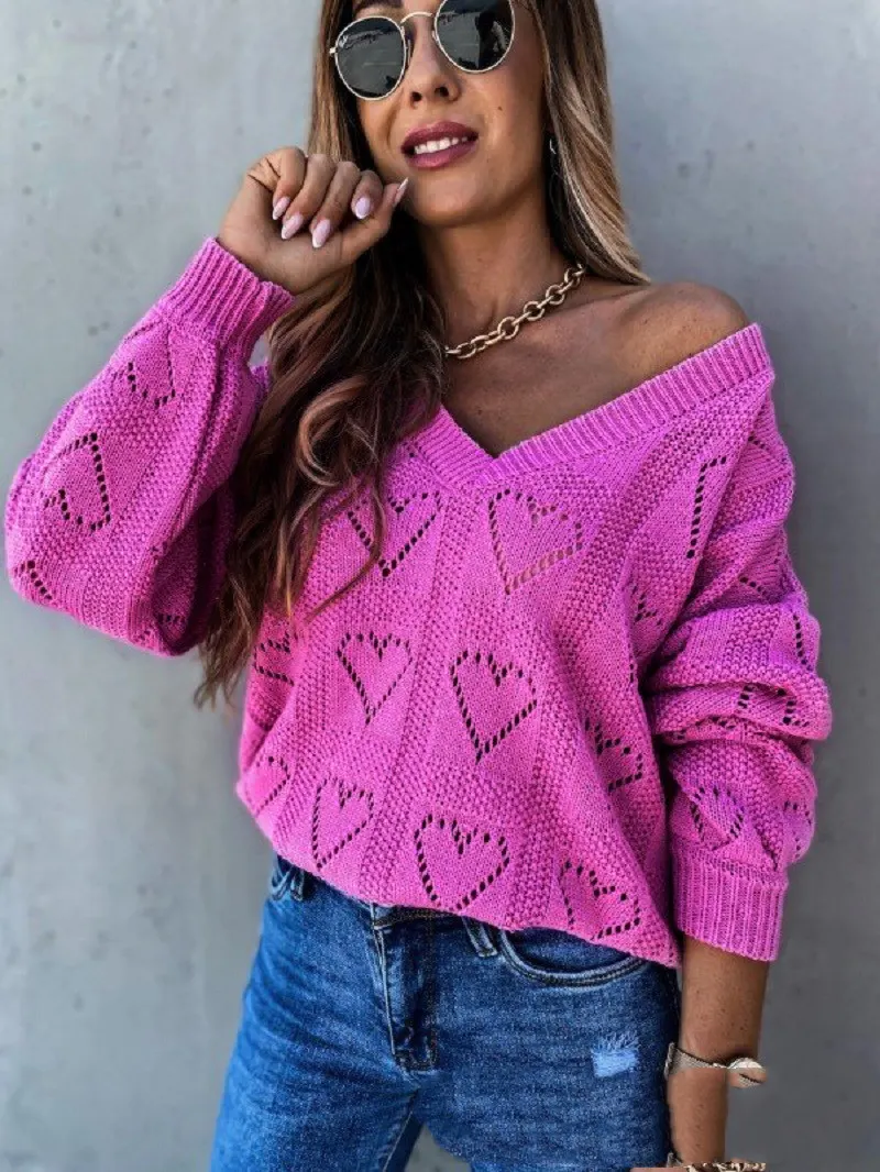 Relaxed Open-Knit Acrylic Jumper