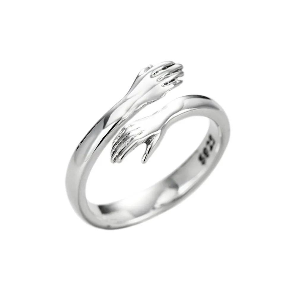 Adjustable 925 Sterling Silver Open Ring