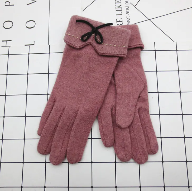 Printed Wool Winter Gloves